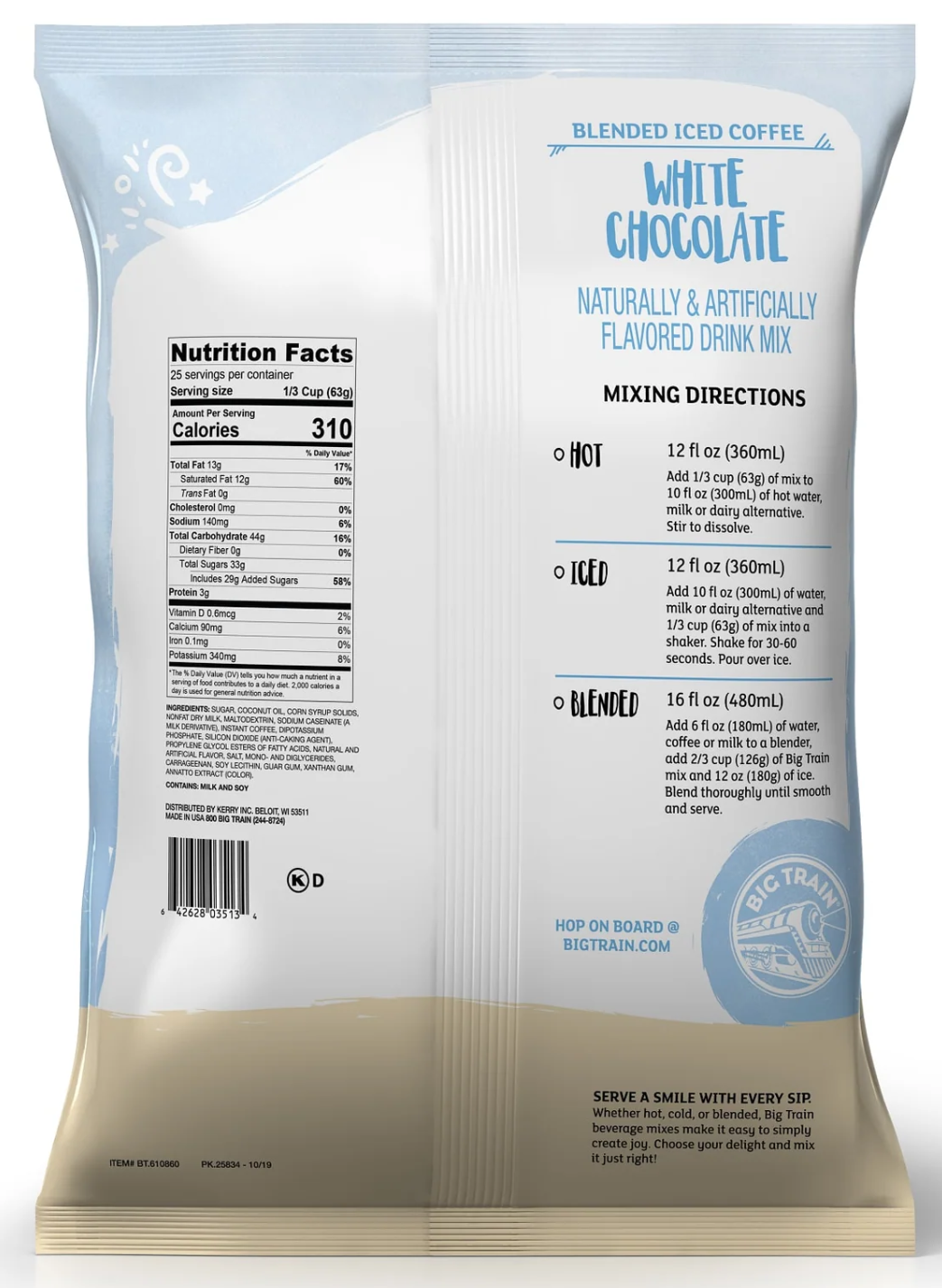 Dark Canyon Coffee Company - Wholesale Iced Coffee/Cold Brew - Big Train White Chocolate Latte Ice Coffee Mix1