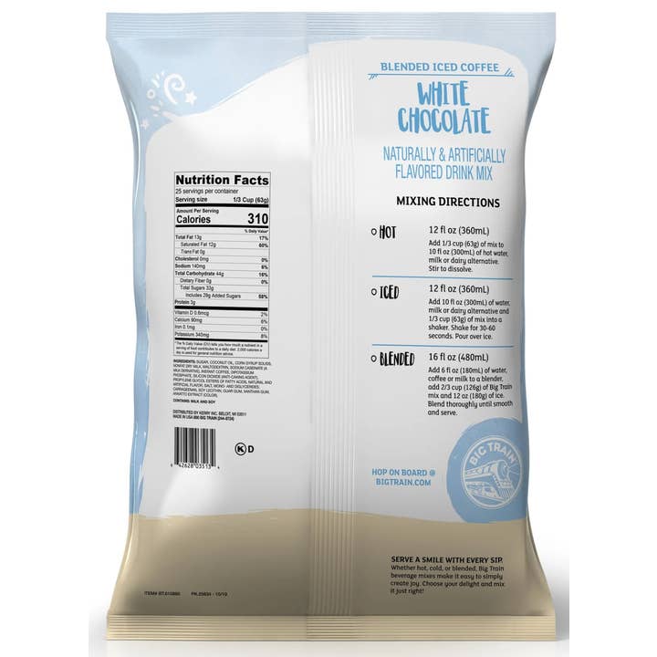 Dark Canyon Coffee Company - Wholesale Iced Coffee/Cold Brew - Big Train White Chocolate Latte Ice Coffee Mix1