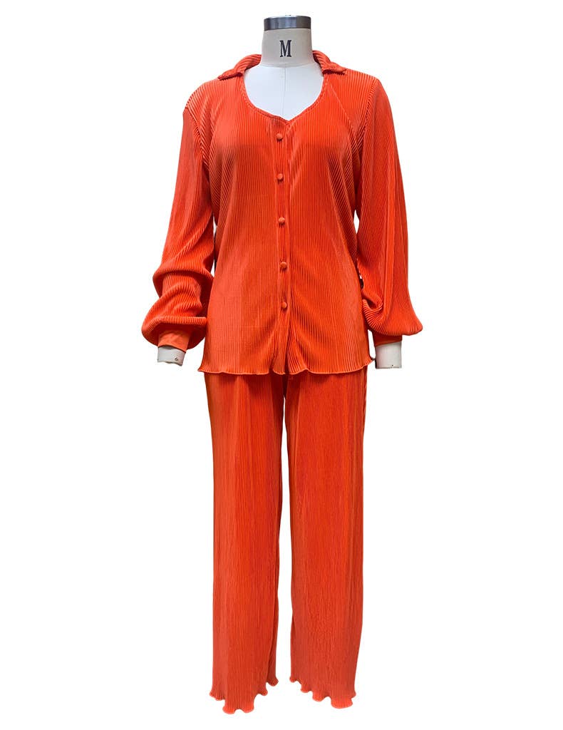 HIDDENBRAND - Wholesale Top & Pant Set (NOT Loungewear) - Women's - Stylish Long-Sleeved Top Loose Trouser Set1