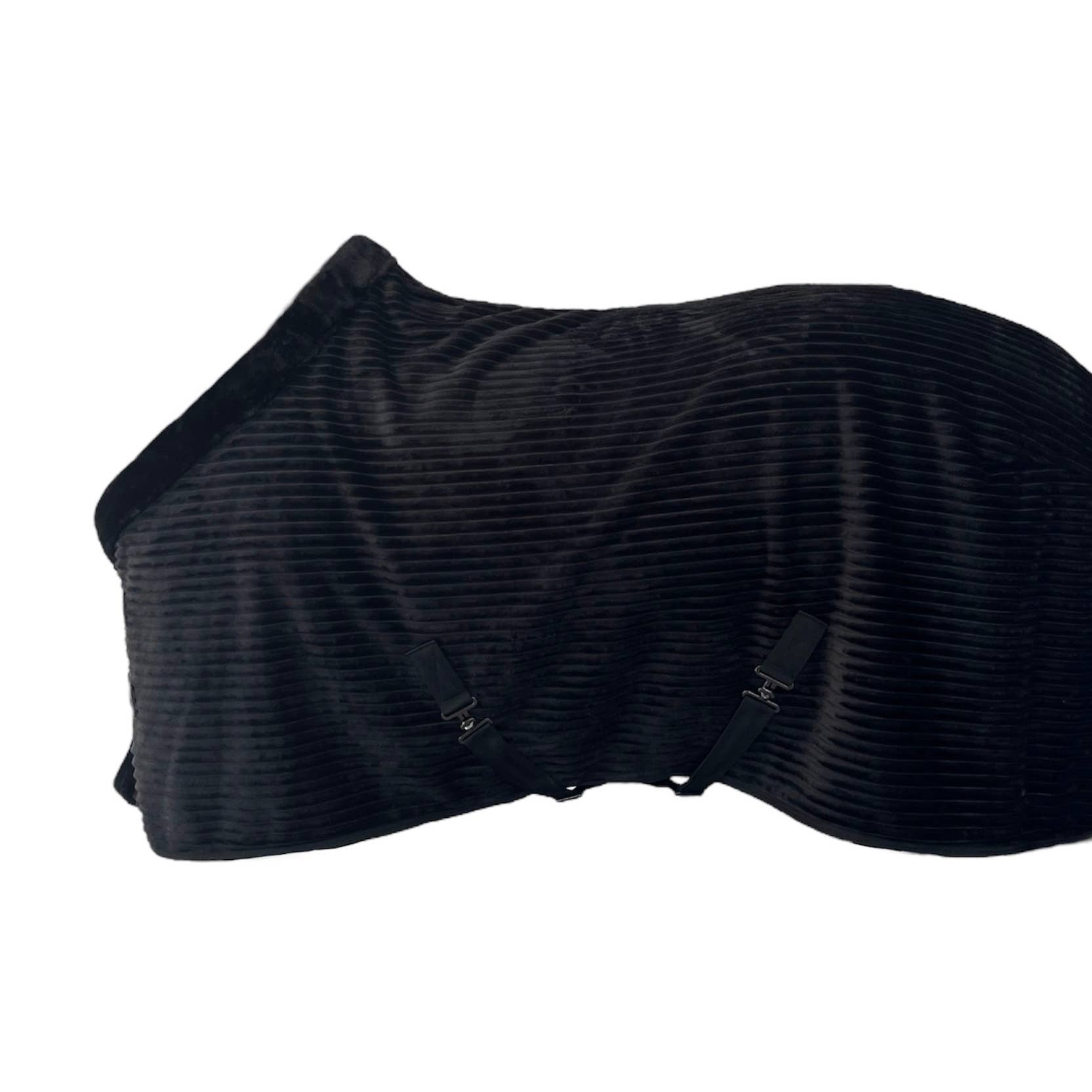 ESTRELLE - Vente Équipement d’équitation - Couverture de cheval de luxe en fausse fourrure noire 0