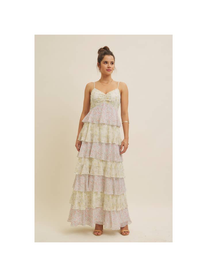 in february - Wholesale Dress - Women's - DEFINITION OF SEASONLESS FEMINITY FLORAL TIERED MAXI DRESS27