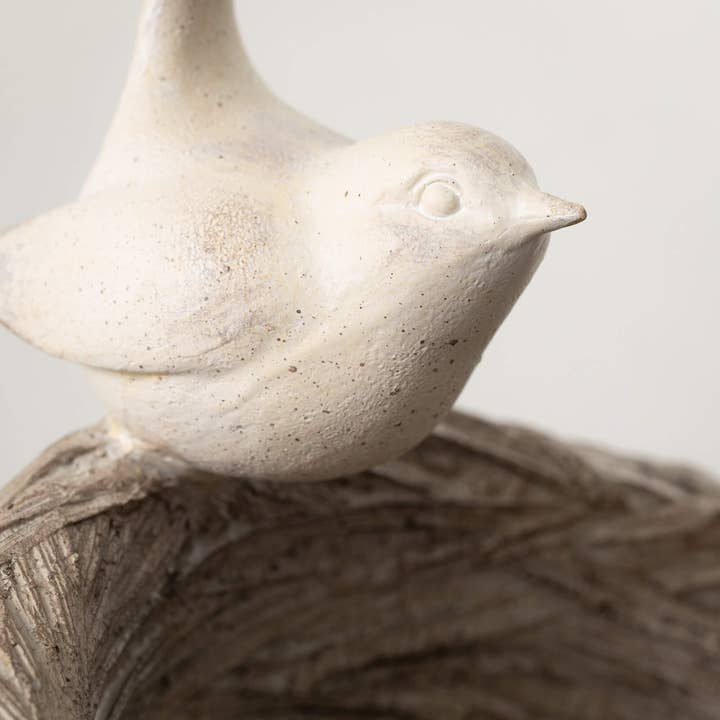 Sullivans Home Decor - Wholesale Bird Bath - Resin Bird On Nest Bird Bath