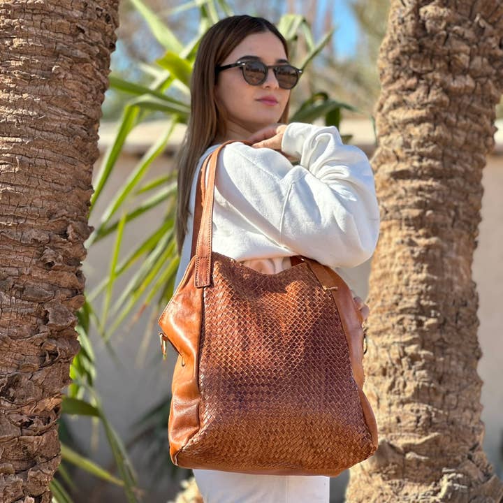 Berberwoolrug - Wholesale Crossbody Bag - Women's - Handmade Leather Woven Crossbody Bag | Braided Leather Purse2