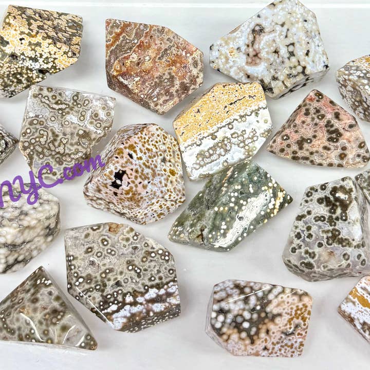 2 lbs Natural Ocean Jasper Freeform Slab Crystals Healing for wholesale by KayleeNYC