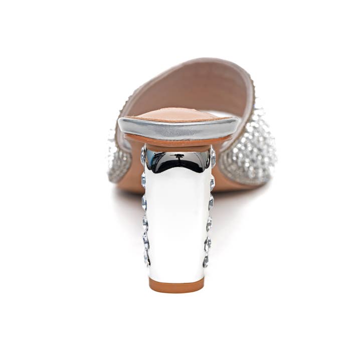 LADY COUTURE - Wholesale High Heels - Women's - Royal Jewels Slide with Metallic Jewels Heel
5