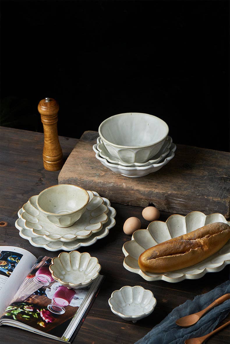 Gohobi （We cover U.S. import duties） - Vente Assiettes/plats/bols de décoration - Assiette-bol à pâtes en grès style japonais Gohobi à fleurs de poirier faite à la main12