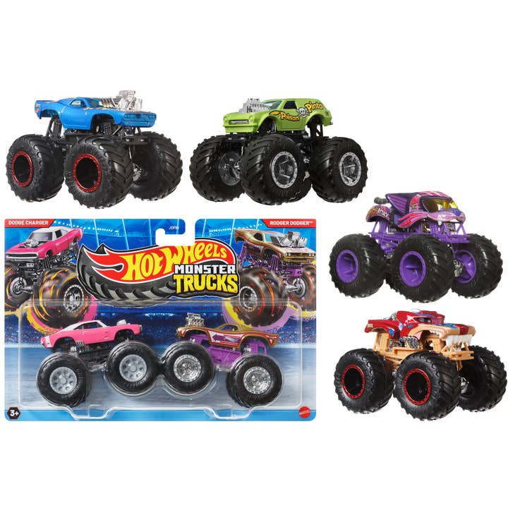Variety Distributors - Wholesale Toy Set - Kids - Hot Wheels Monster Truck Demo Doubles 2pk