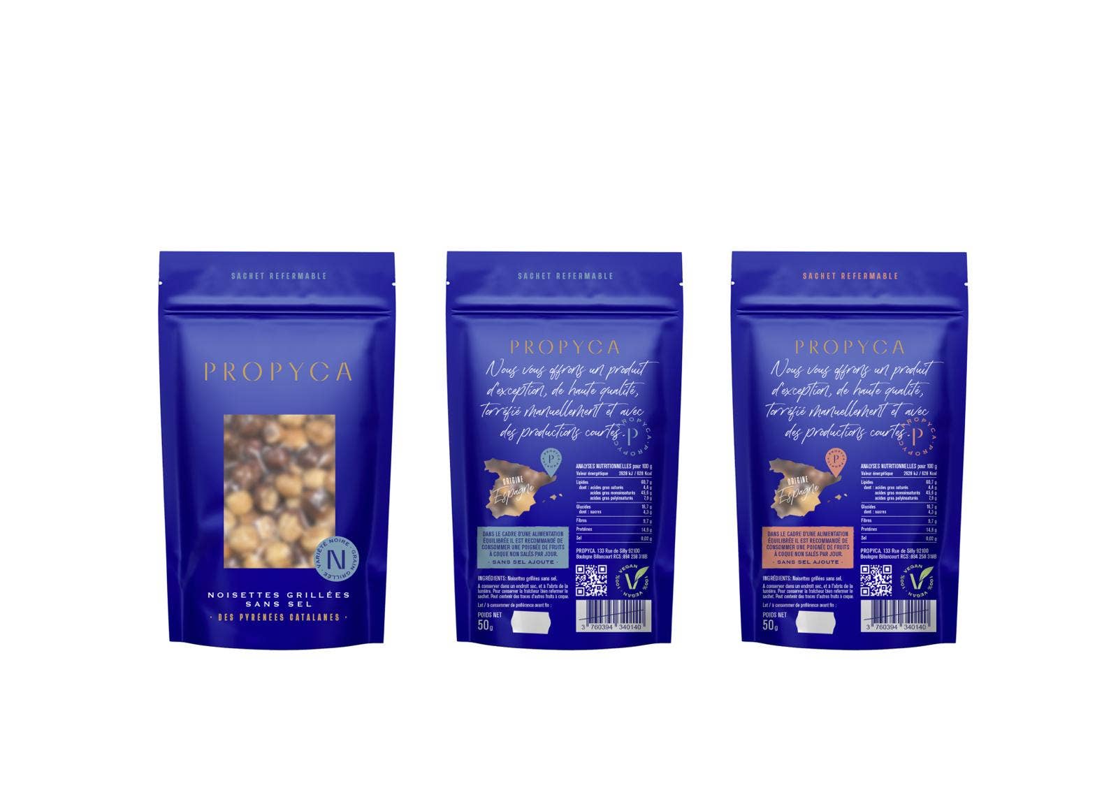 PROPYCA - Wholesale Nuts - Unsalted Roasted Hazelnuts 50g1