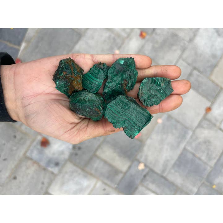 Tumbledshop - Venta al por mayor Piedras/cristales espirituales - Malaquita natural, malaquita verde cruda, protege del peligro