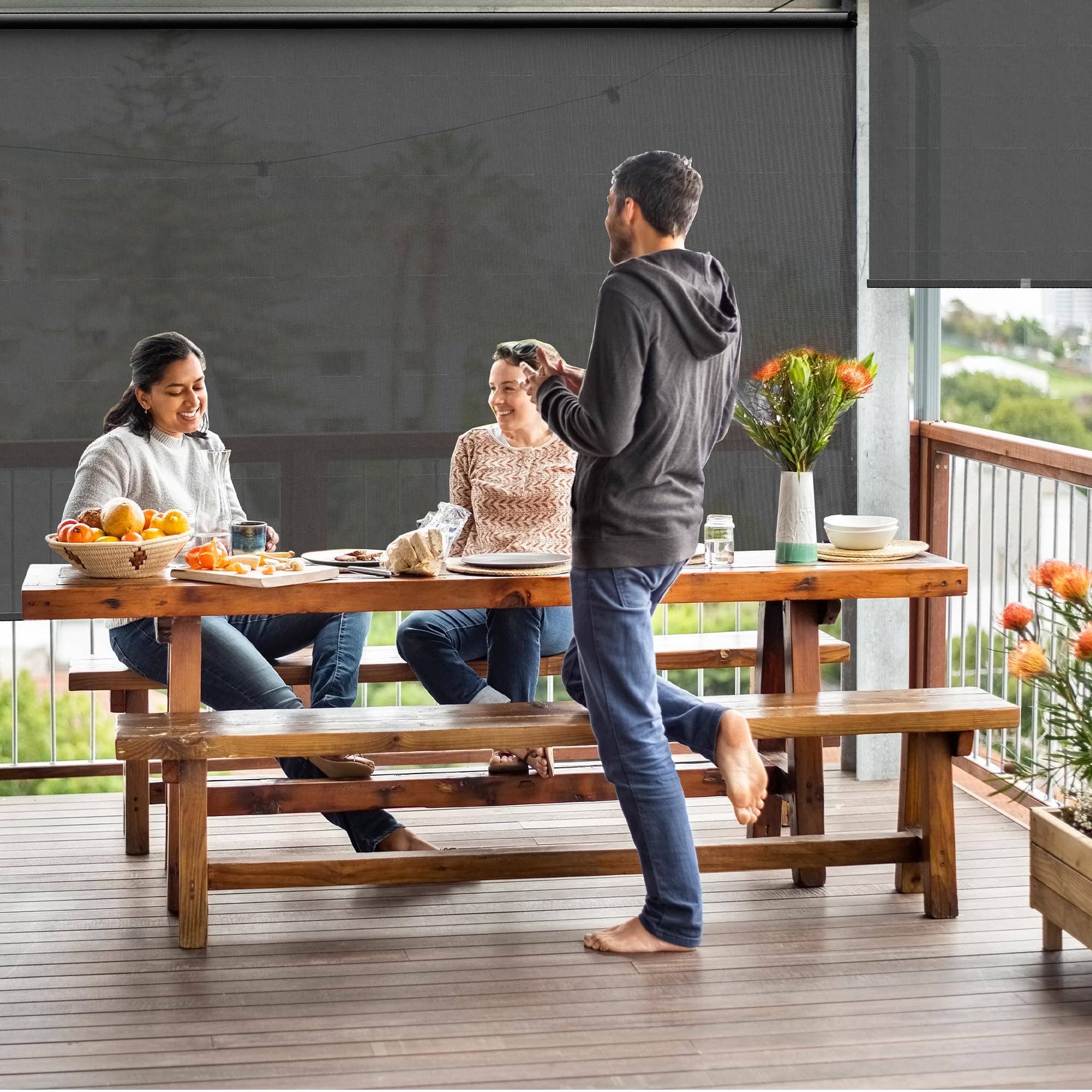 Heynemo - Wholesale Curtain - Outdoor Roller Shades for Patio with New Operation Mode5