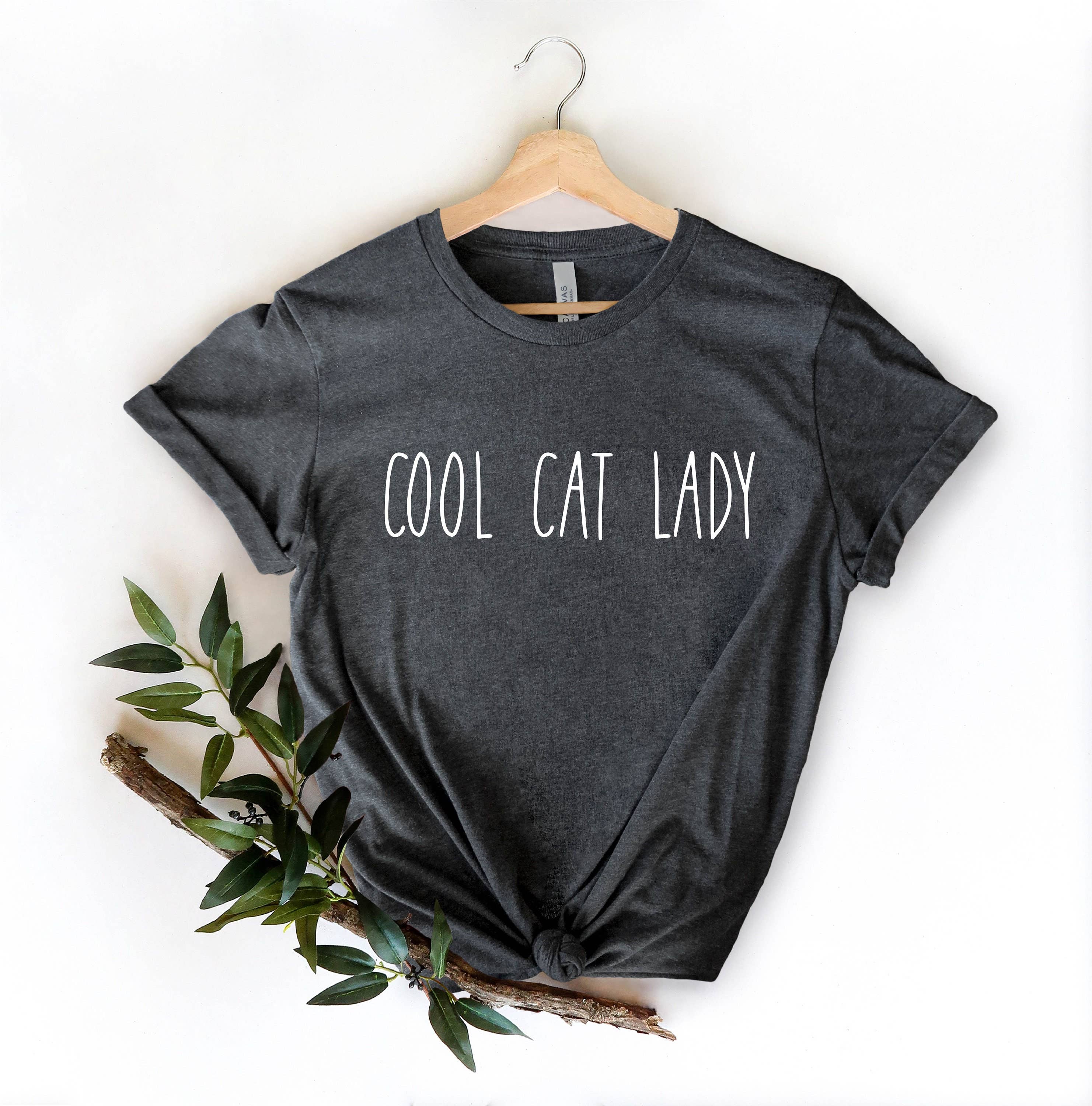 KM Clothing - Wholesale Screen Printed T-Shirt - Unisex - Cool Cat Lady T-Shirt0