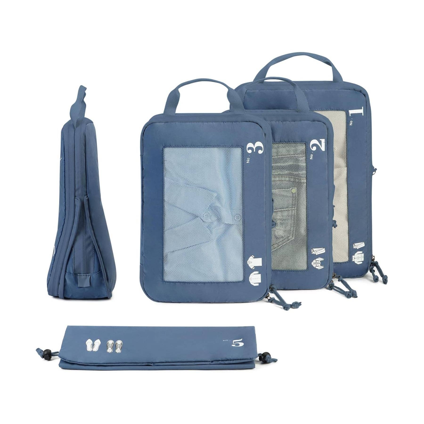 NARWEY INC - Wholesale Packing Cube - 5 Set Compression Packing Cubes for Suitcases Organiser Bags17