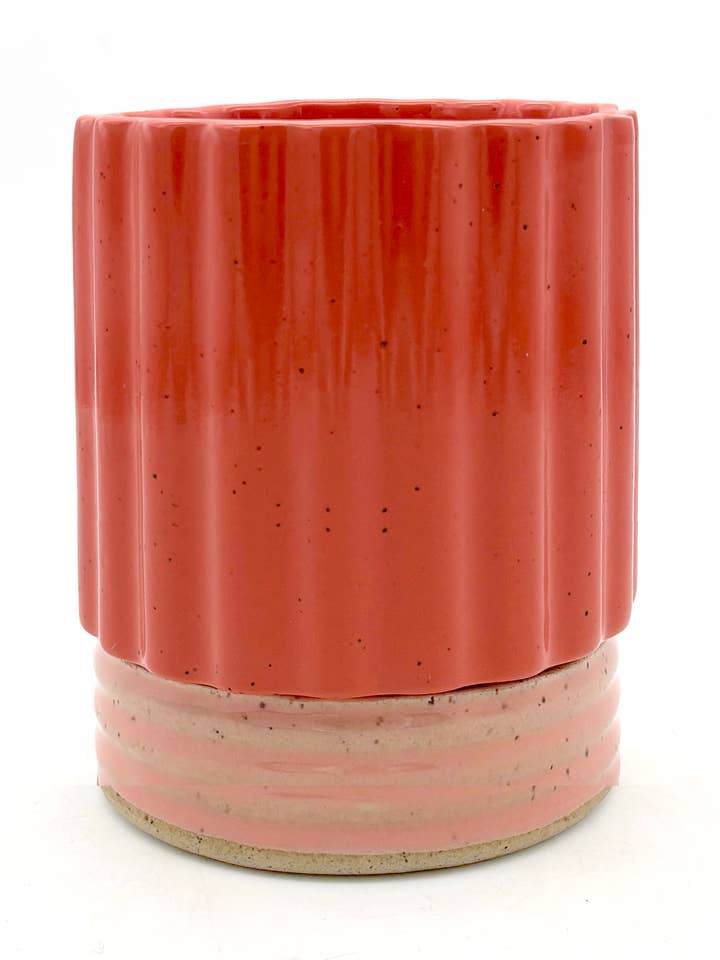 Mini Planter with Drainage in Red Pink for wholesale by KEENE GOODS