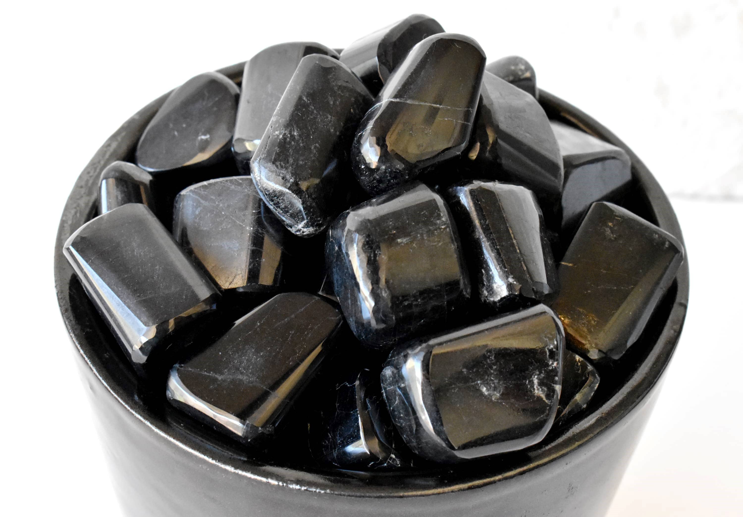 Soothing Crystals - Wholesale Spiritual Stone/Crystal - Black Tourmaline Tumbled Stones Healing Stones 100G to 1KG8