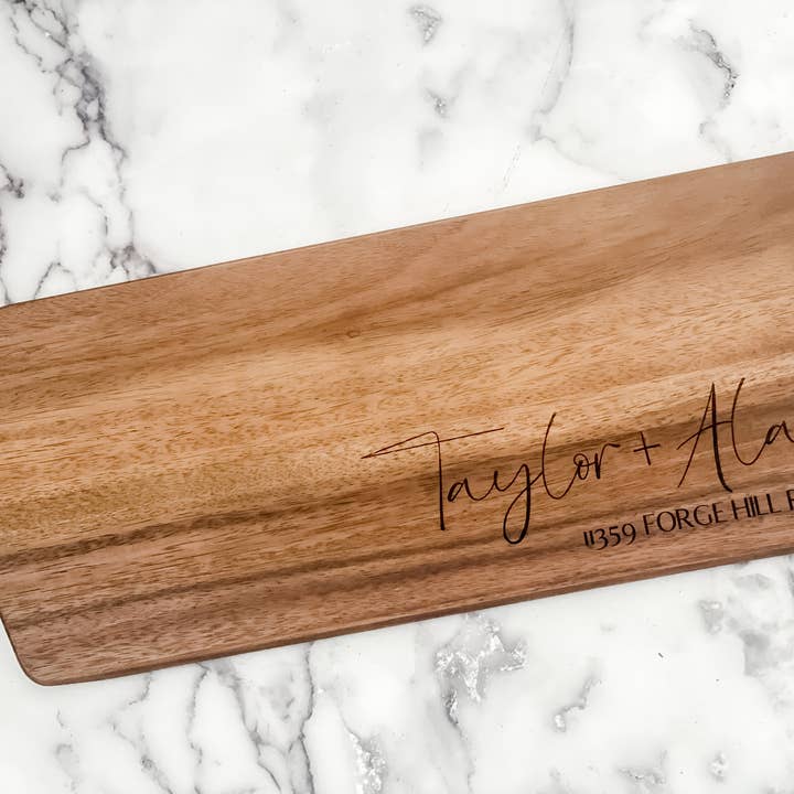 Theba Handmade - Wholesale Cheese Board - Personalized Acacia Board