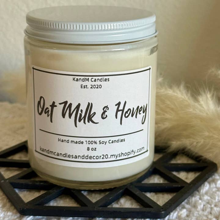 Standard 8 Oz Jar Candle for wholesale by KandM Candles and Decor