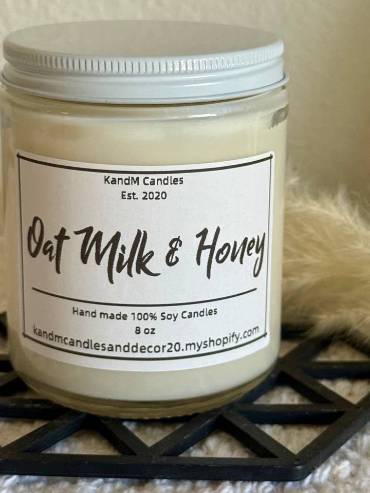 Standard 8 Oz Jar Candle for wholesale by KandM Candles and Decor