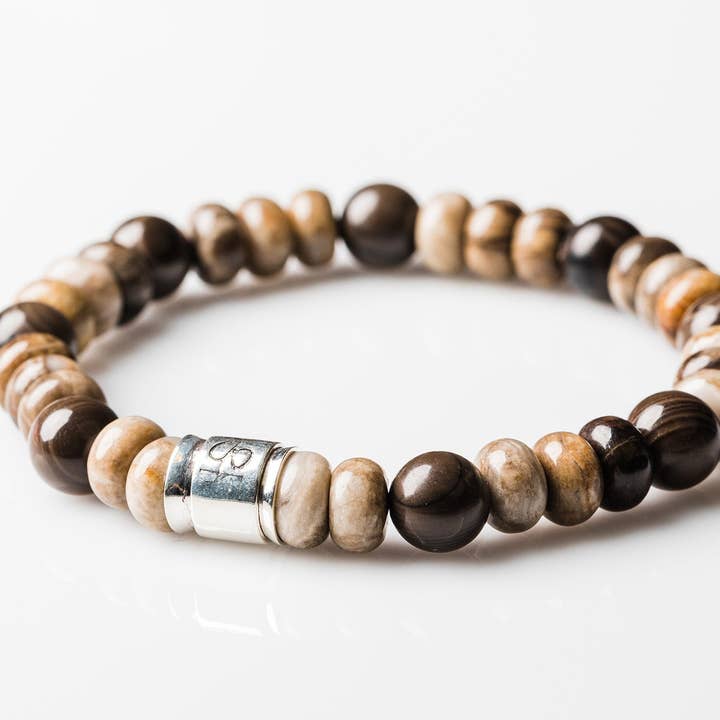 Petrified Wood Jasper Bracelet for wholesale by Kada Jewelry