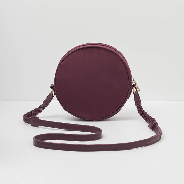 Fable England – Großhandel Umhängetasche - Damen – Magische Pilz bestickte runde Samttasche – US, UK & EU3