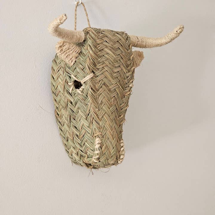 Melecraft - Vendita all'ingrosso Decorazione da parete - Bambini e neonati - Decorazione da parete con testa di toro in paglia
