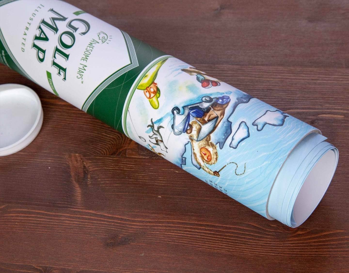 Awesome Maps – wholesale Karta – Golfkarta | Världskarta med 400 golfbanor9