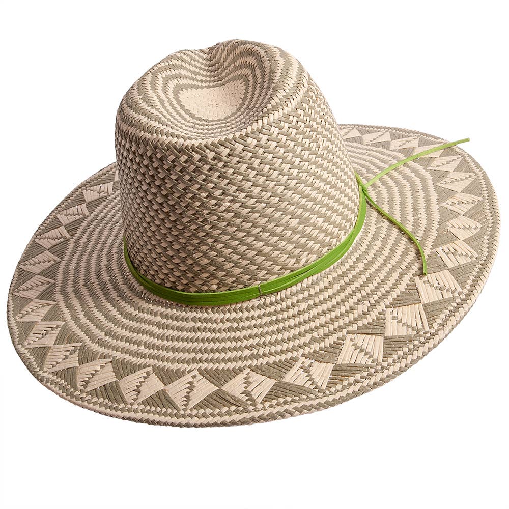 American Hat Makers - Vente Chapeau de paille – femme - Chapeau de soleil en paille style safari bicolore - modèle Eppie25