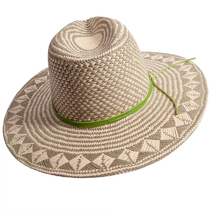 American Hat Makers - Vente Chapeau de paille – femme - Chapeau de soleil en paille style safari bicolore - modèle Eppie25