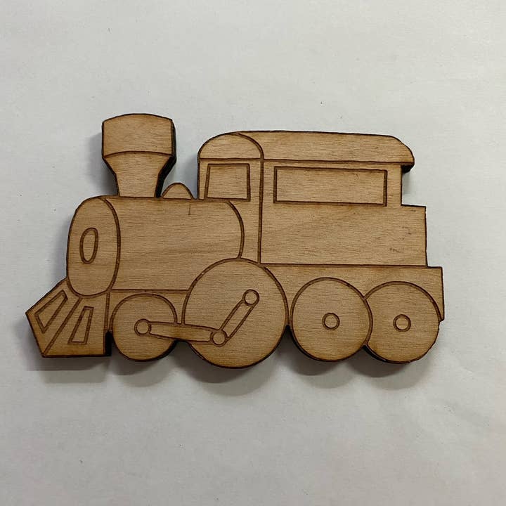 C & A Engraving and Gifts - Wholesale Cutouts - Unfinished Wooden Train to Paint. Train Engine Wooden Blank.1