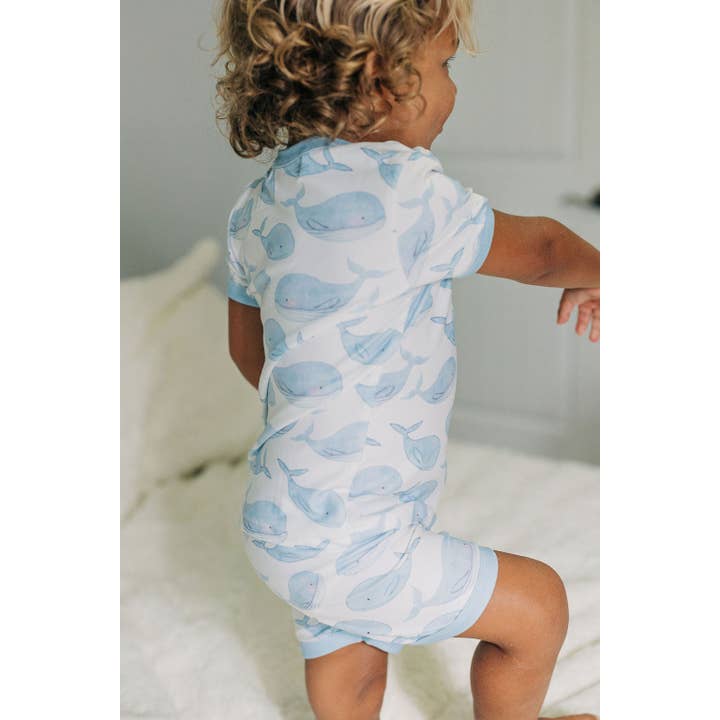 Sugar Bee Clothing - Wholesale Lounge Set - Kids - Whales - Short Lounge Set