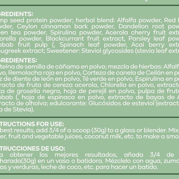 bionobo - Wholesale Protein/Superfood Powder - bio:activa® proteína de cáñamo + superfoods + enzimas4