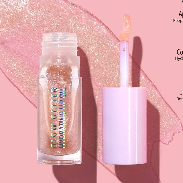 Glow Getter Hydrating Lip Oil (003 Champagne Kiss) for wholesale by Moira Cosmetics