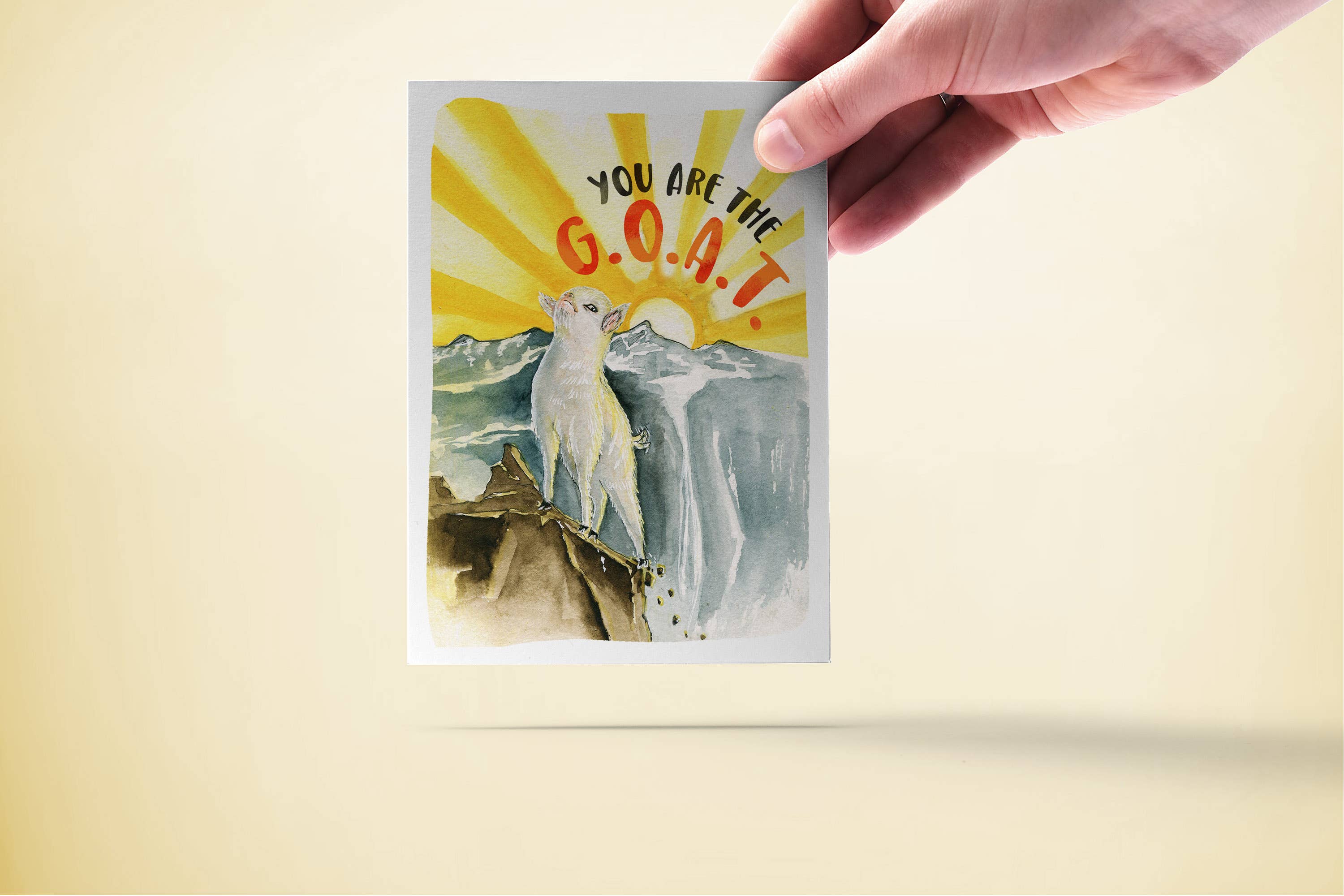 Liyana Studio – wholesale Encouragement card – You Are The Goat - Funny Encouragement Card4