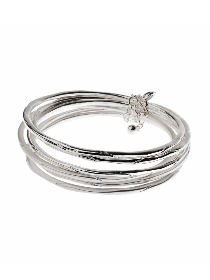 Chroma Fusion Two Tone Multi Stack Bangle for wholesale by Oceanic Jewellers - Majique London