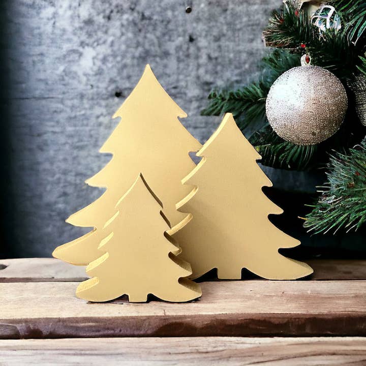 Inkwood Crafters - Wholesale Christmas Decoration - Primitive/Rustic Wood Christmas/Winter Tree - Fluffy3