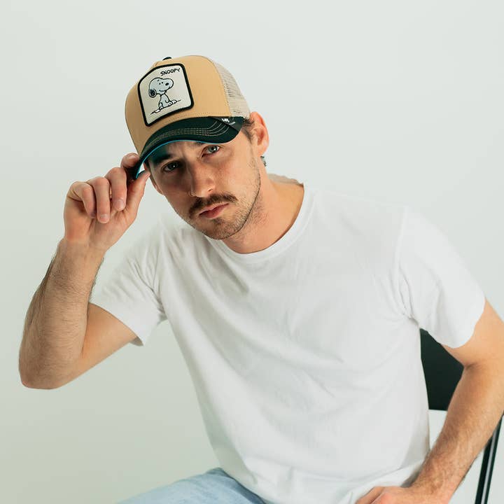 Peter Grimm - Wholesale Trucker Hat - Men's - Snoopy Peanuts Cotton Mesh Adjustable Trucker Hat1