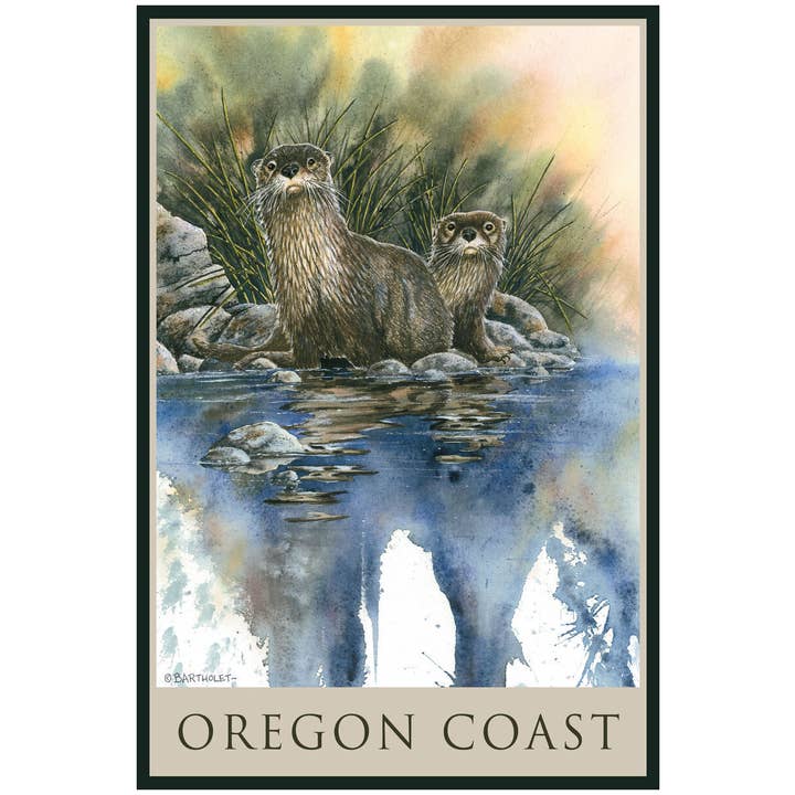 Aimant BA Loutres de la Côte de l'Oregon pour la vente par Kalan Souvenir