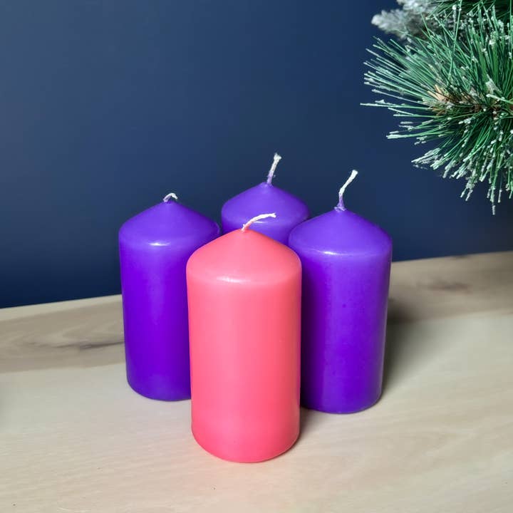 Abbey + CA Gift - Wholesale Votive Candle - Set of 4 Advent Votive Candles1