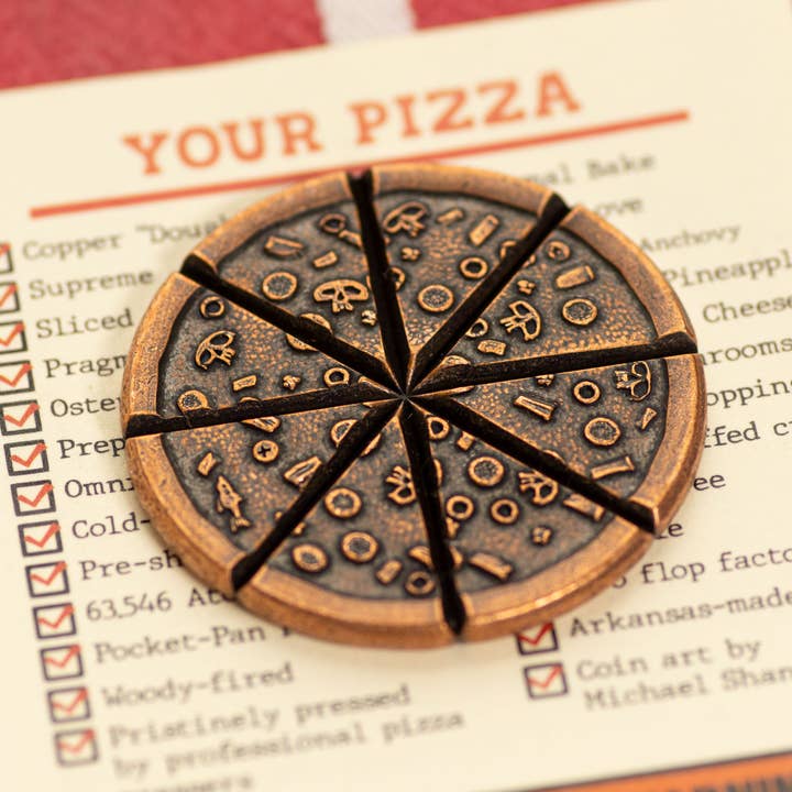 Shire Post Mint - Wholesale Keepsake Coin/Token - Pizzas of Eight Breakable Supreme Pizza Coin1