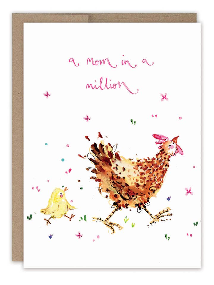 Mom In A Million Chickens Mother's Day Card for wholesale by Biely & Shoaf