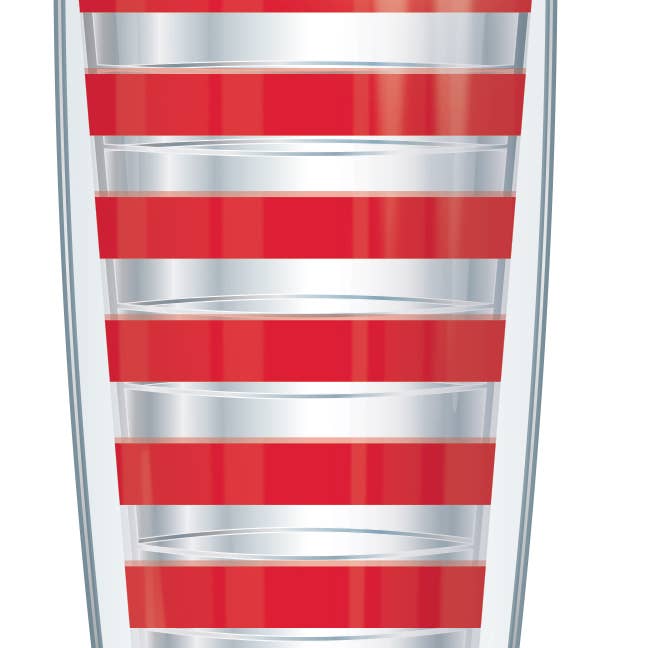 Red on Clear Stripes Tumbler for wholesale by FREEHEART