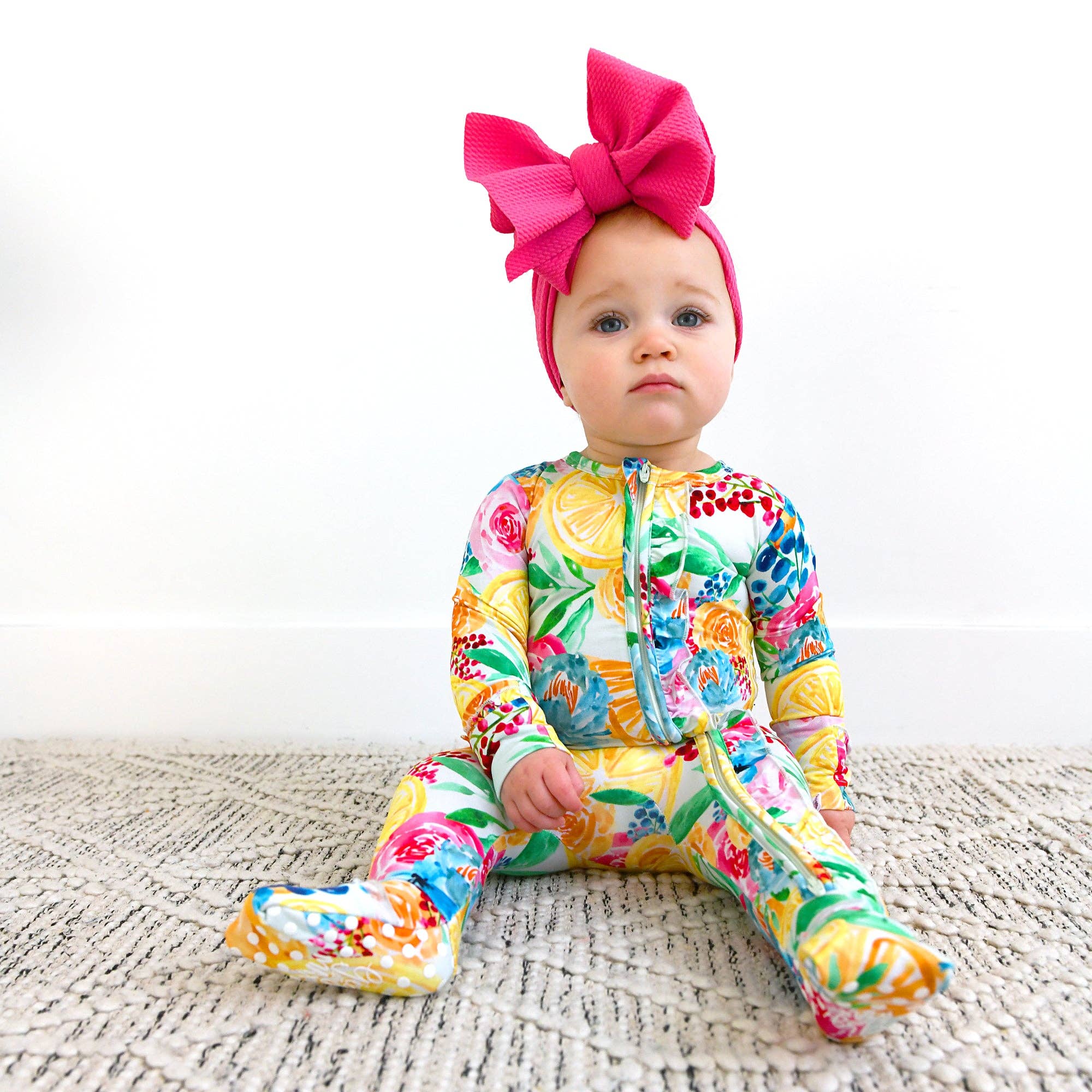 Gigi and Max - Wholesale Jumpsuit - Baby - Lillyana RUFFLE ZIP Bamboo Baby Sleepies Little Outfit6
