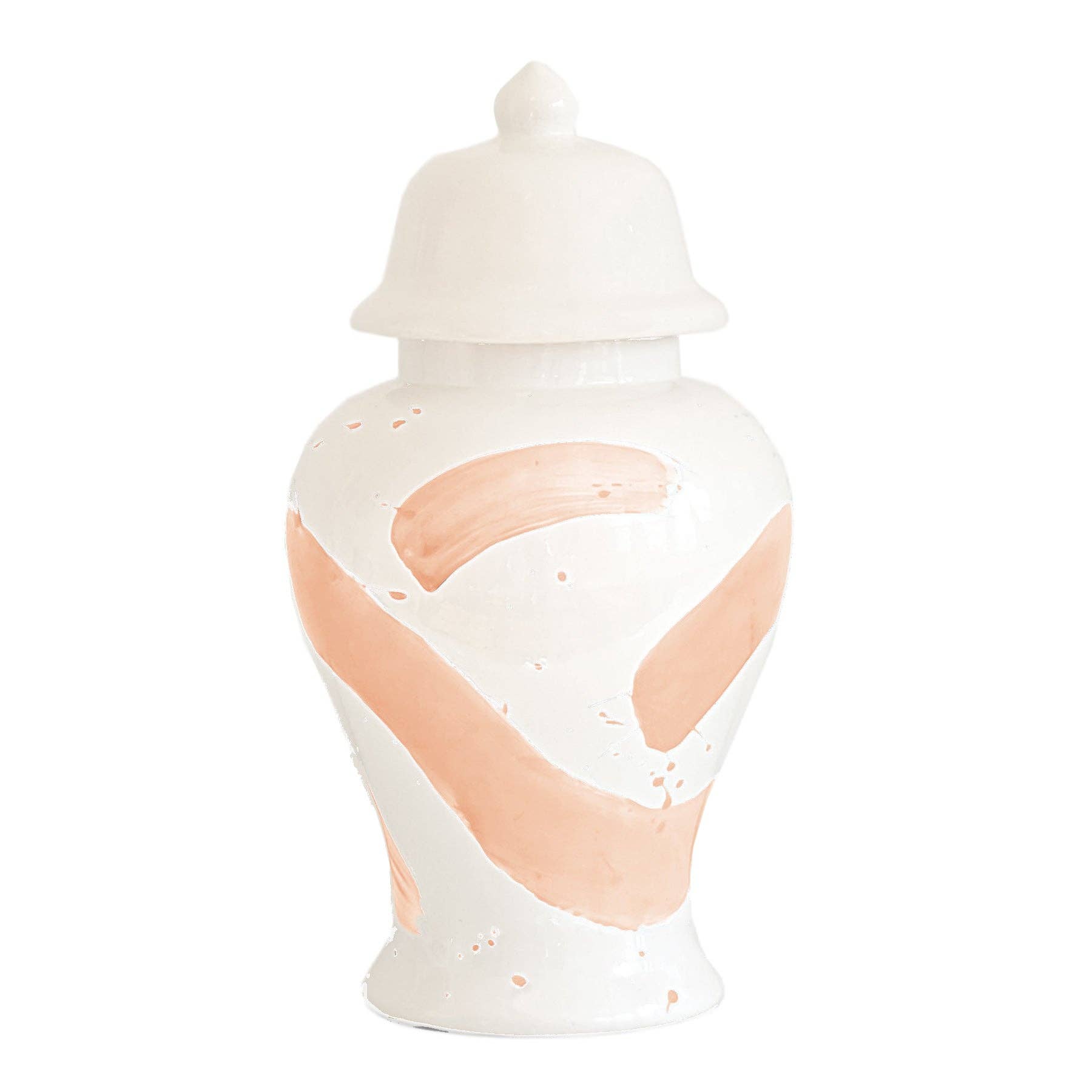 Lo Home | Ruby Clay - Wholesale Decorative Jar - Coral Brushstroke Ginger Jars6