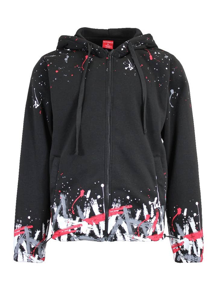 Victorious - Wholesale Lounge Set - Men's - ST806 Men Paint Splatter Fleece Set Pre-pack