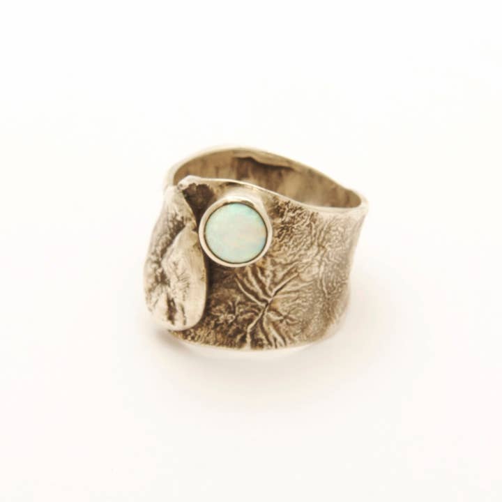 Reticulated ring series ring with stone for wholesale by Tamara Kelly Designs