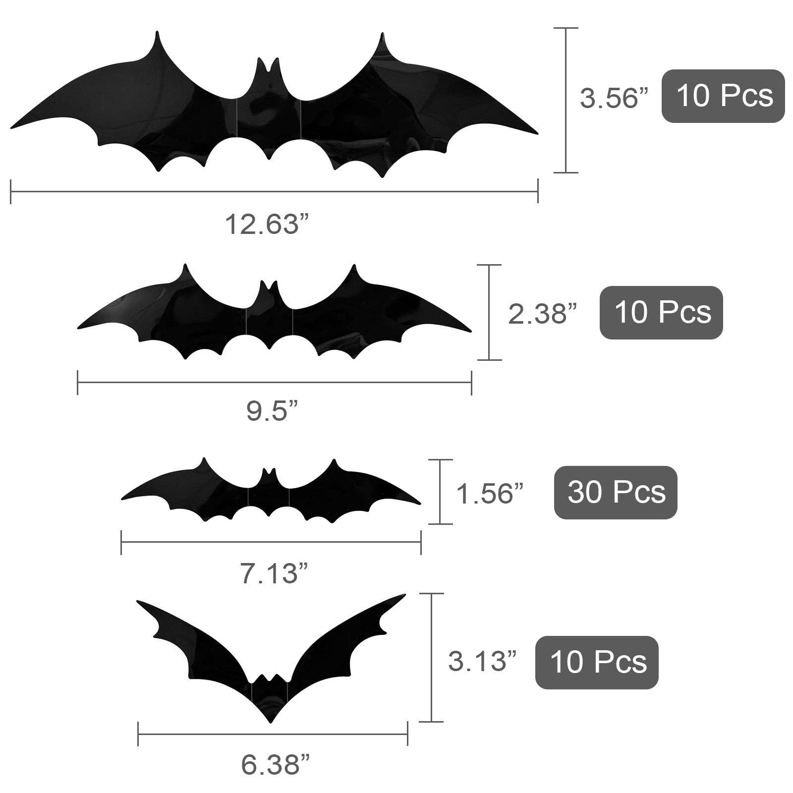 Wrapables.com - Wholesale Wall Decal/Stickers - Wrapables 3D Bat Decorative Wall Decor Stickers, Decals1