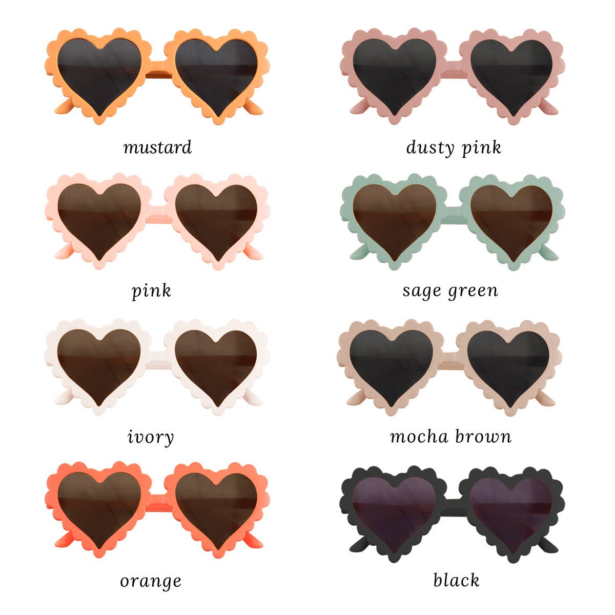 Loven x Mini Momo - Vente Lunettes de soleil – enfant - Lunettes de soleil pour enfants en forme de cœur - Lunettes colorées Mini Momo1