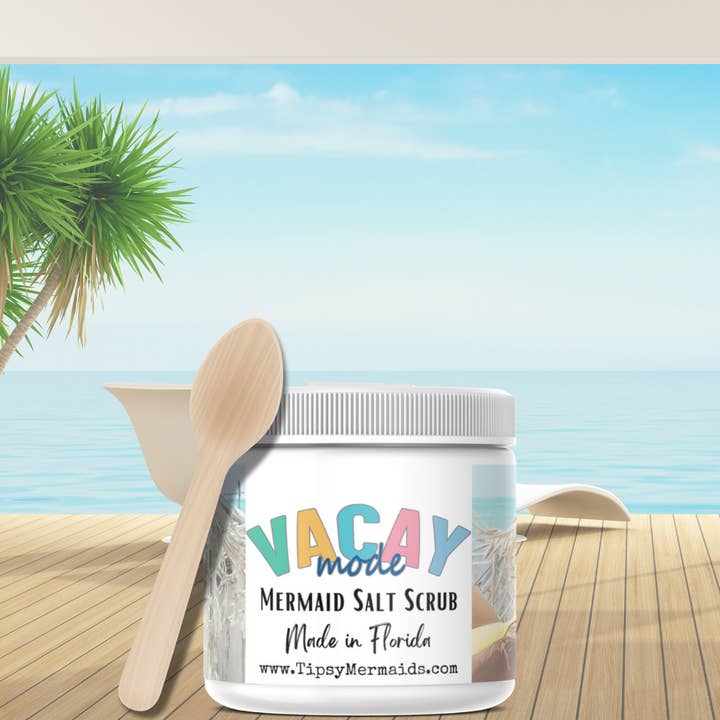 Vacay Mode Salt Scrub by Tipsy Mermaid® for wholesale by Tipsy Mermaid®