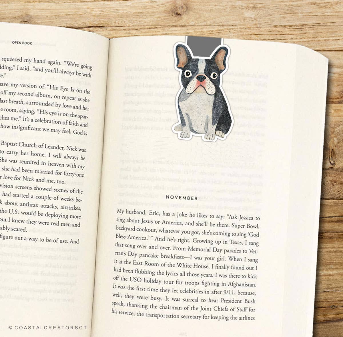 Coastal Creators of Connecticut - Wholesale Bookmark - Boston Terrier Reversible Magnetic Bookmark (Packaged)3