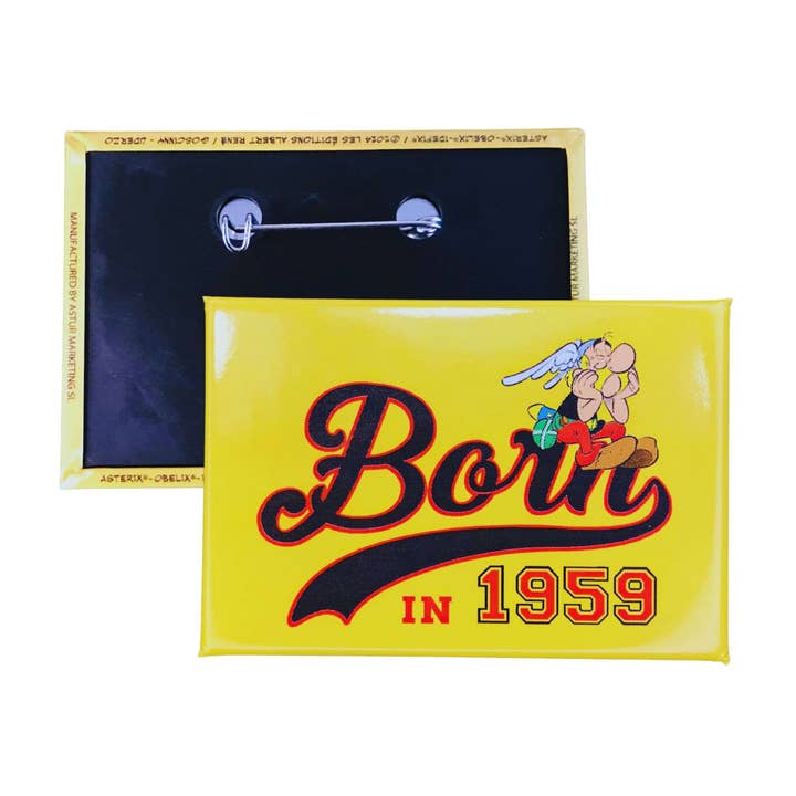 Horizontal Plate © Astérix - Born 1959 - Yellow - C#90 for wholesale by Astur Pins