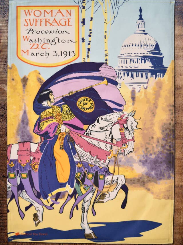 Washington DC Suffrage Tea Towel for wholesale by Radical Tea Towel North America
